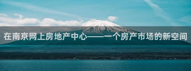 和记官网怡情娱乐：在南京网上房地产中心——一个房产市场的新空