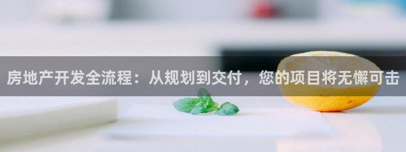 和记国际平台官网：房地产开发全流程：从规划到交付，您的项目将