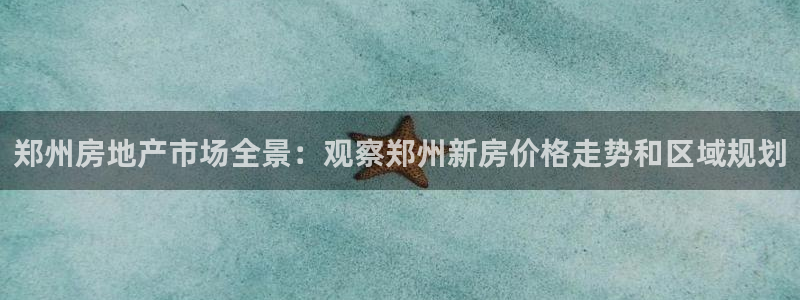 和记备用官网：郑州房地产市场全景：观察郑州新房价格走势和区域