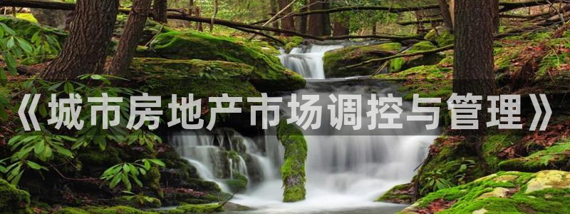 和记娱乐 怡情搏娱官网：《城市房地产市场调控与管理》