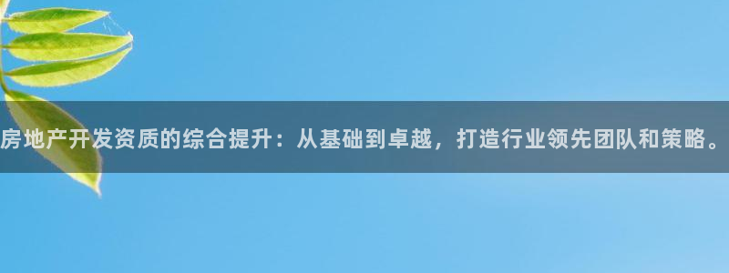 和记官网地址：房地产开发资质的综合提升：从基础到卓越，打造行
