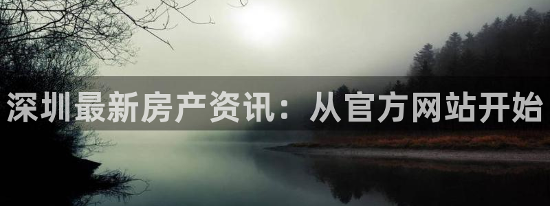 和记平台官网：深圳最新房产资讯：从官方网站开始