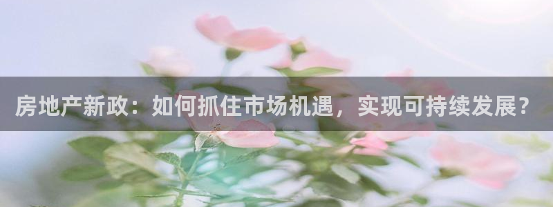 和记娱乐怡情博娱官网：房地产新政：如何抓住市场机遇，实现可持