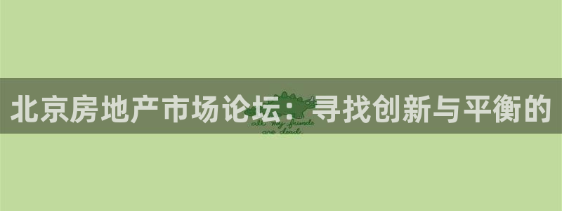 和记门店官网：北京房地产市场论坛：寻找创新与平衡的